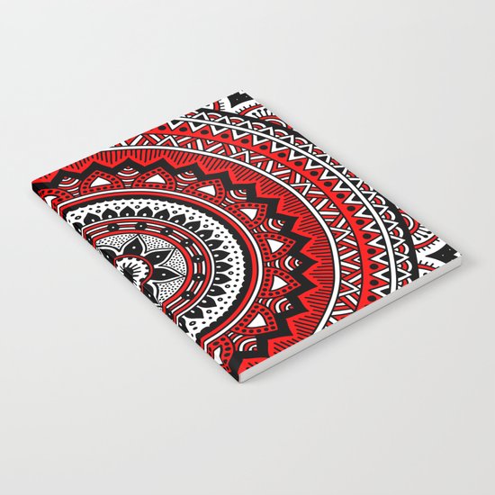 Red and Black Mandala Notebook