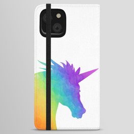 Rainbow Unicorn Silhouette iPhone Wallet Case
