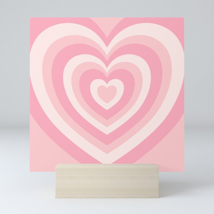 Pink Love Hearts Art Print
