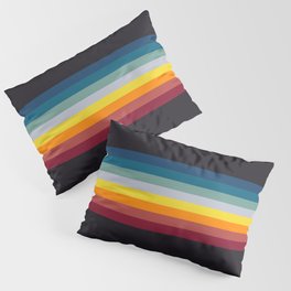 Naoaki - Classic Rainbow Retro Stripes Pillow Sham