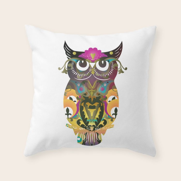 Decorative Owl Throw Pillow By Chintami Society6