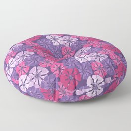 purple and pink poppy floral arrangements Floor Pillow