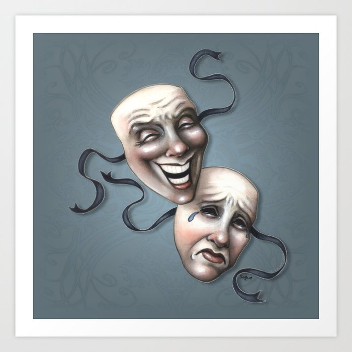 Comedy Tragedy Theater Masks Art Print