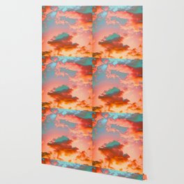 Blue Orange Sunset Sky Wallpaper