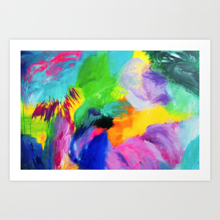 Bright, bold and colourful abstract Art Print