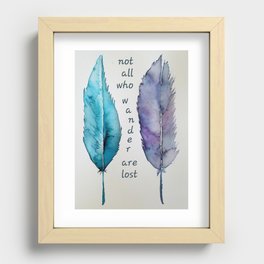 Wandering feather Recessed Framed Print