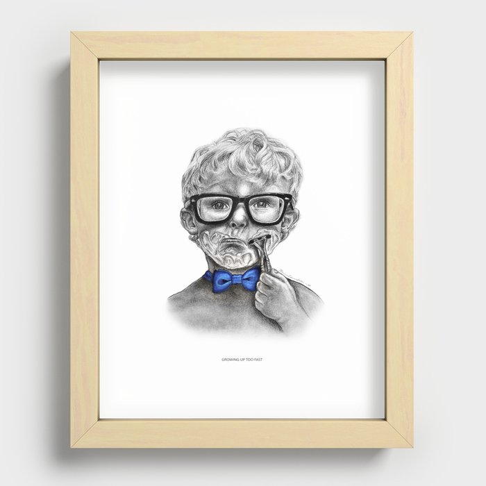 Growing up too fast Recessed Framed Print