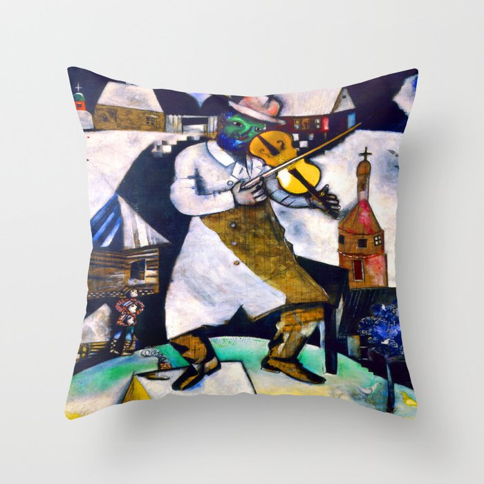 Marc Chagall The Fiddler Throw Pillow