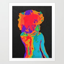 Title: Paint By Numbers #258: Fluorescent Feminist Art Print