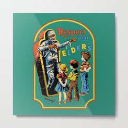 Respect Your Elders Metal Print | Vintage, Drawing, Funny, 70S, Mummy, Digital, Kids, 80S, Curated 