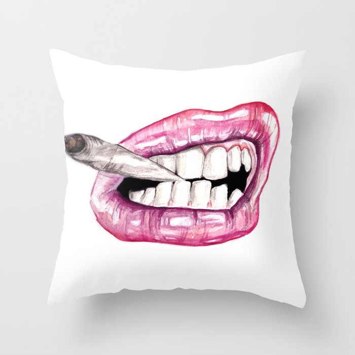 Juicy Lip Throw Pillow