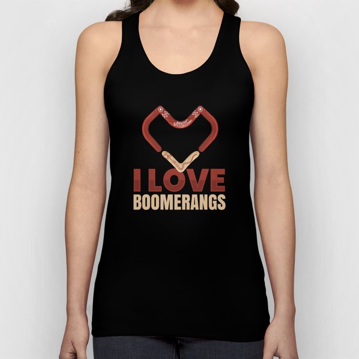 I Love Boomerangs Boomerang Thrower Tank Top