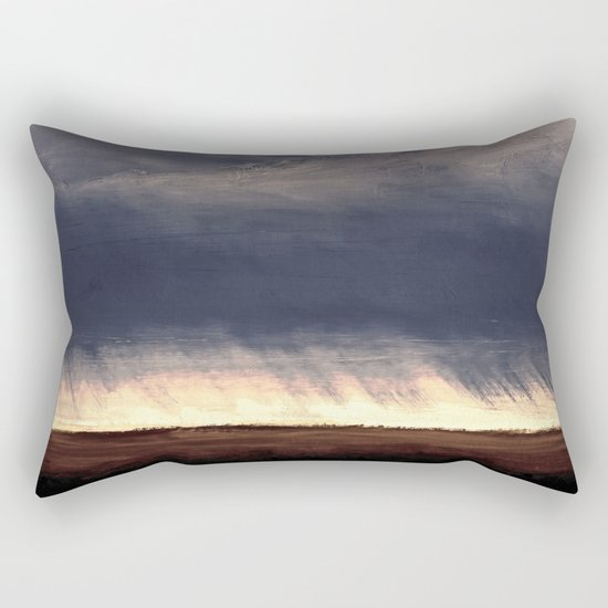 Storm Over Saskatchewan Fields Rectangular Pillow