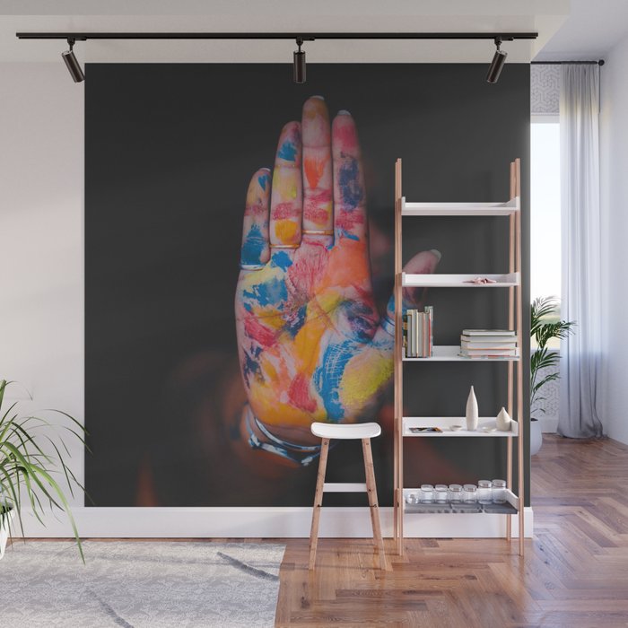 Colored hand Wall Mural