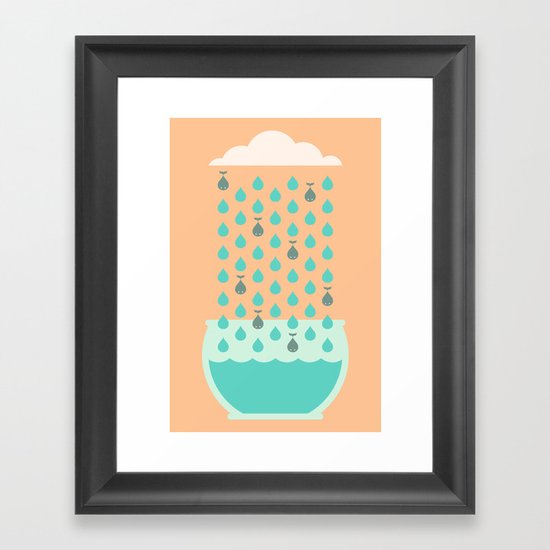 It's Raining Whales Framed Art Print