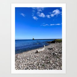 Lighthouse in the Distance Art Print