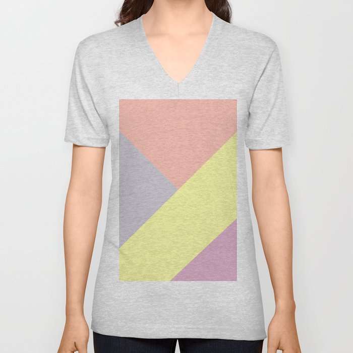 Origami Paper Folds - Light V Neck T Shirt