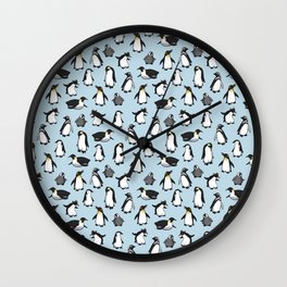 Cute Penguin Pattern Wall Clock