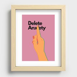 Delete anxiety Recessed Framed Print