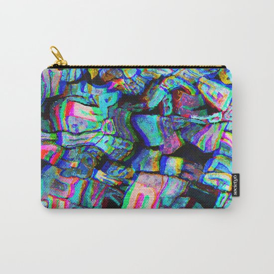Twisted Text And Colors Carry-All Pouch