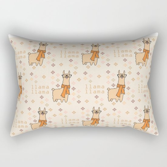 Llama Llama Pattern Rectangular Pillow