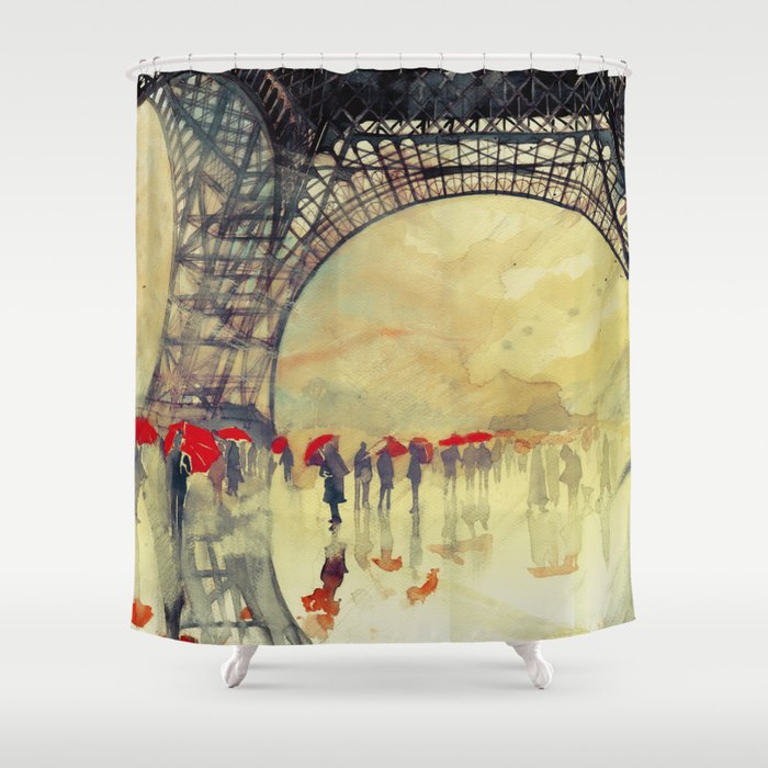Winter in Paris Shower Curtain