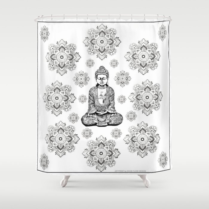 Buddha,HOME DECOR, 2,Graphic Design,Home Decor,iPhone skin,iPhone case,Laptop sleeve,Pillows,Bed,Art Shower Curtain