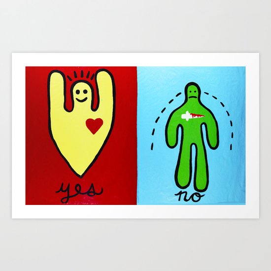 Yes/No Art Print