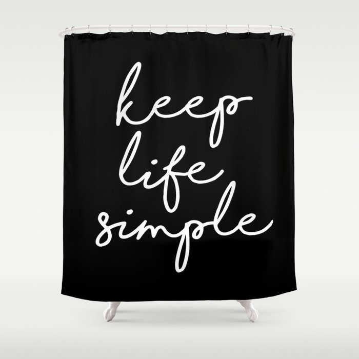 Keep Life Simple Modern Black And White Minimalist Typography Home