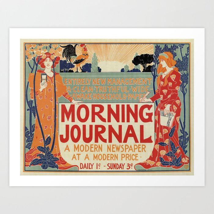  American art nouveau newspaper advertising Art Print