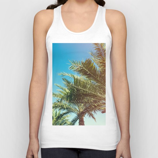 Vintage Palm tree vibes Unisex Tank Top