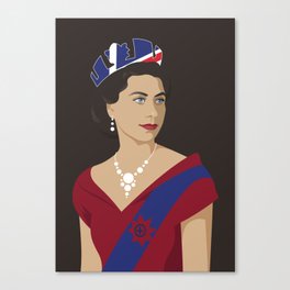 Queen Elizabeth II portrait Canvas Print