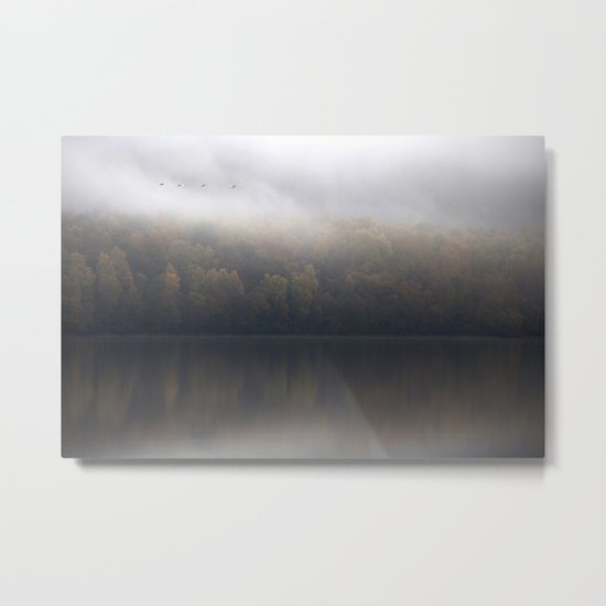 Whooper Swans over Loch Insh Metal Print