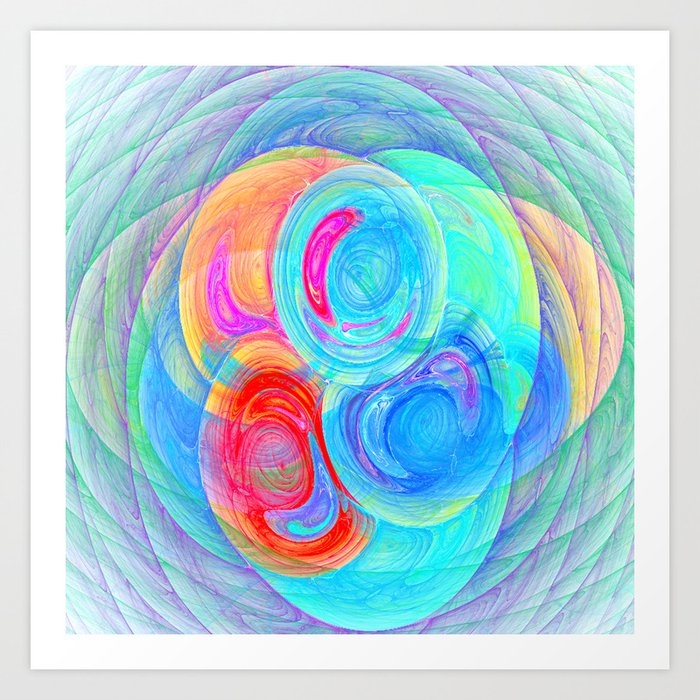abstract planets Art Print