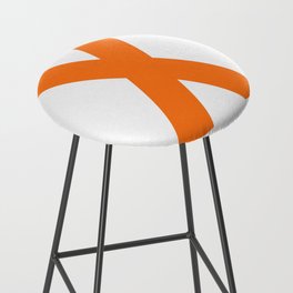 Letter X (Orange & White) Bar Stool