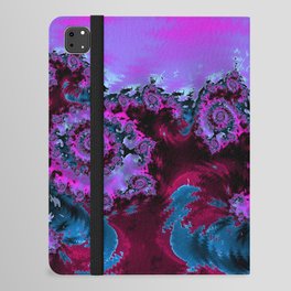 Macey’s Garden purple fuchsia teal fractal design iPad Folio Case