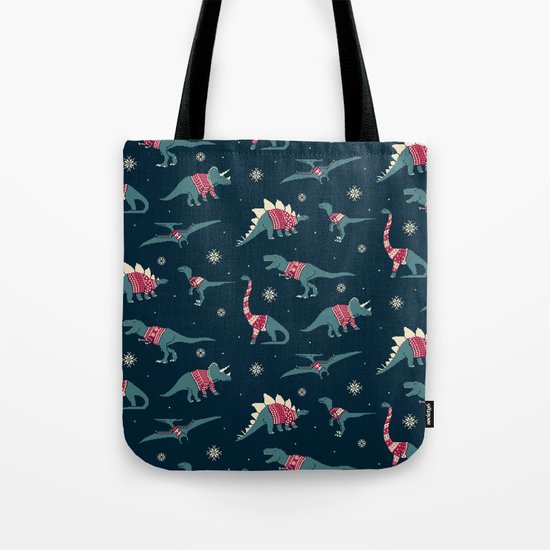 Dinos In Sweaters Tote Bag