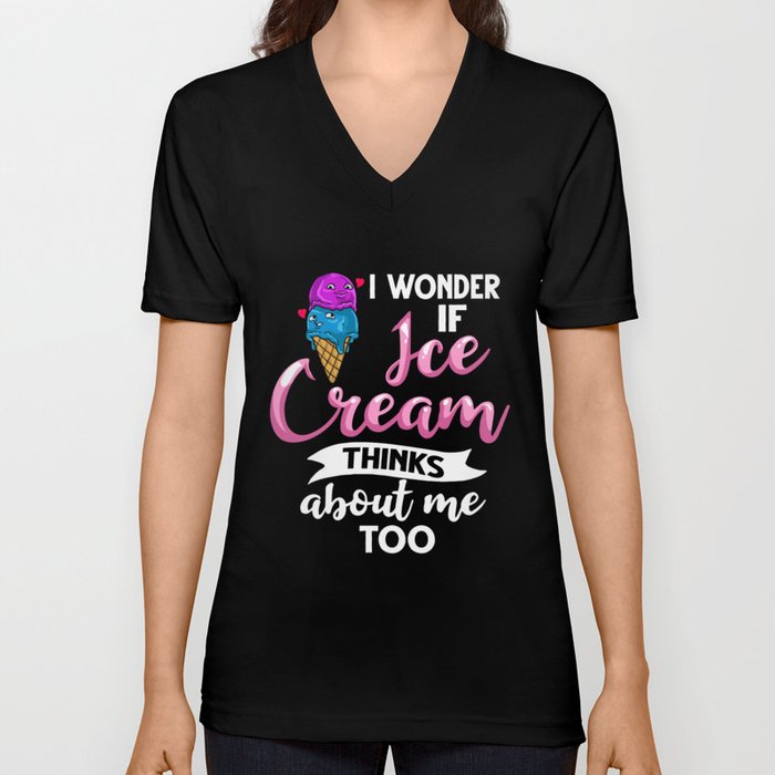 Ice Cream Roll Maker Truck Recipes V Neck T Shirt