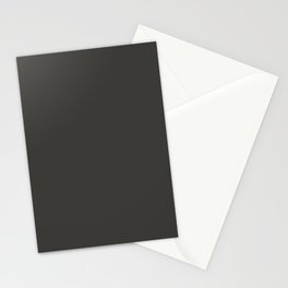Dark Gray Solid Color Pantone Peat 19-0508 TCX Shades of Yellow Hues Stationery Card