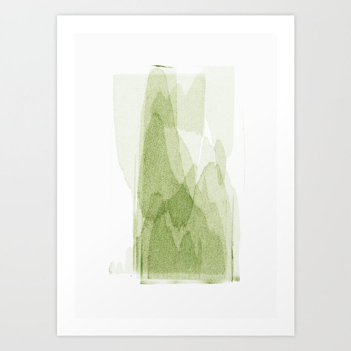 transparent 3 - green Art Print