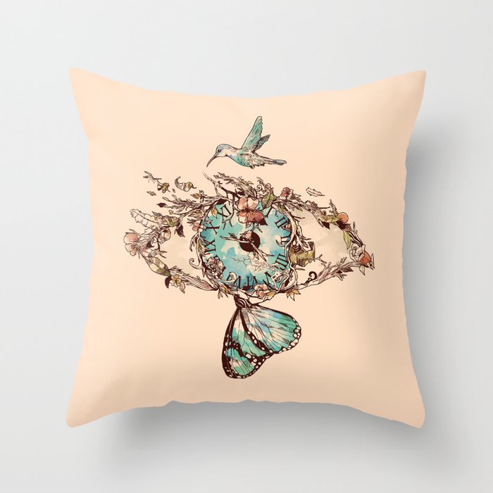 Watching the Passage of Time Throw Pillow