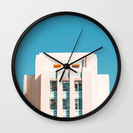 Retro building Wall Clock