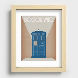 Doctor Who Art Deco Style Poster Recessed Framed Print