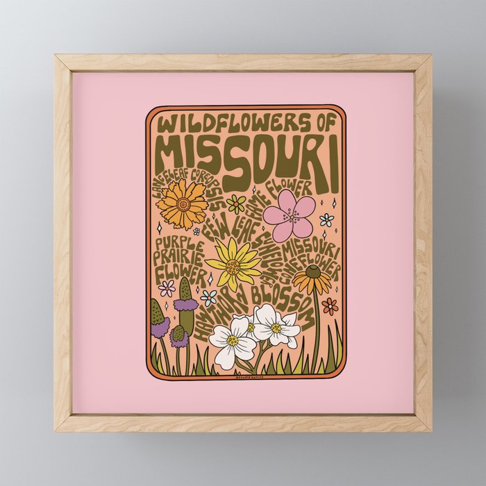 Missouri Wildflowers Framed Mini Art Print