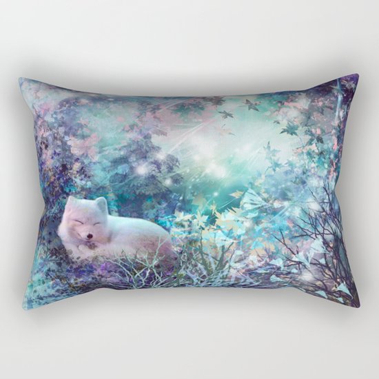 sleeping fox, enchanted dreams Rectangular Pillow