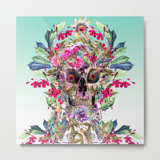 Momento Mori Floral Metal Print