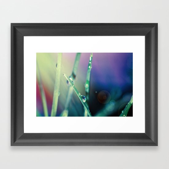 Blue Drops Framed Art Print