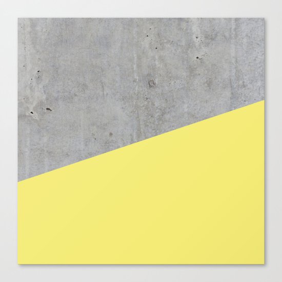 Concrete and yellow Canvas Print