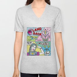 Dakota Pop Art - LandBack V Neck T Shirt