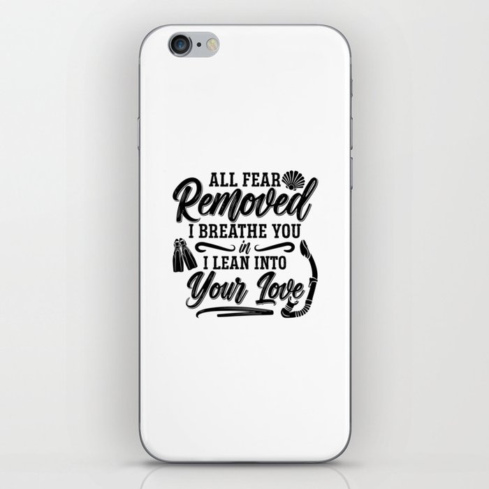 All Fear Removed I Breathe Freediver Freediving iPhone Skin